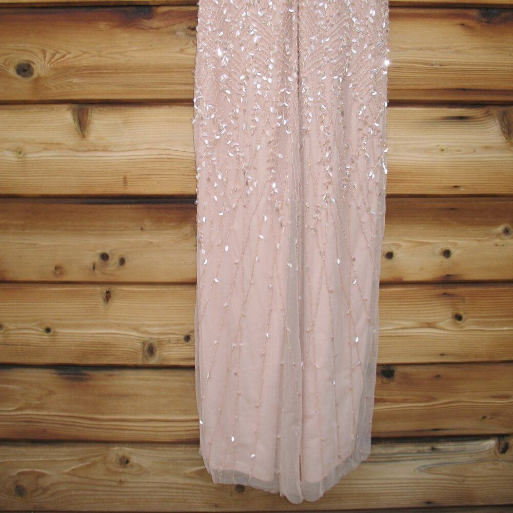 Mac Duggal 35109 Pink Embellished Flutter Sleeve Gown Dress MOB $698 - Picture 12 of 13